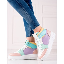 Renda Zapatillas altas en la plataforma multicolor 1