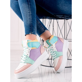 Renda Zapatillas altas en la plataforma multicolor 2