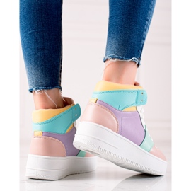 Renda Zapatillas altas en la plataforma multicolor 3