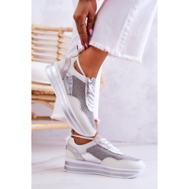 S.Barski Zapatillas Deportivas Mujer Blanco-Plata Bourne 4