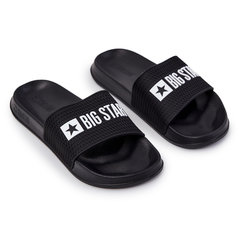 Big Star Flip para hombres -flops con la gran estrella JJ174505 logotipo negro 2
