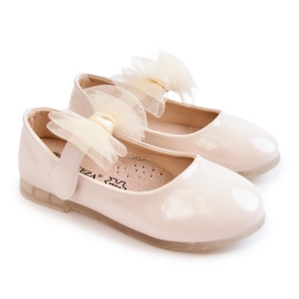 Vinceza Bailarinas Infantiles Lacadas Con Velcro Beige Claro Carla 6
