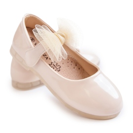 Vinceza Bailarinas Infantiles Lacadas Con Velcro Beige Claro Carla 4