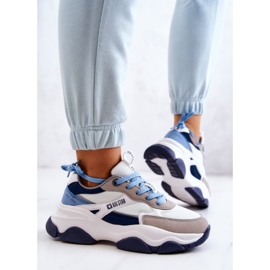 Zapatillas Mujer Sport Shoes Big Star JJ274580 Blanco-Azul azul marino 10