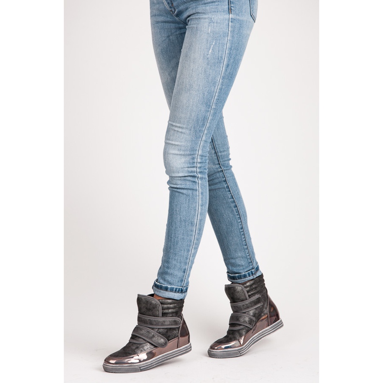 Show It zapatillas de deporte de alto brillo gris 1