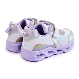 PE1 Deportivas Infantiles Piel Blanco-Violeta Loopsy 7