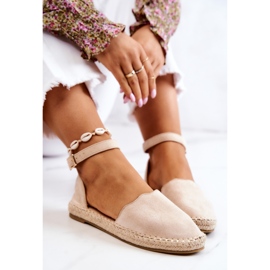 PE1 Alpargatas Mujer Hebilla Beige Claro Bonetti marrón 5