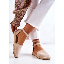PE1 Alpargatas Mujer Hebilla Beige Claro Bonetti marrón 2
