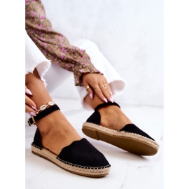 PE1 Alpargatas De Mujer Con Hebilla Negra Bonetti negro 8
