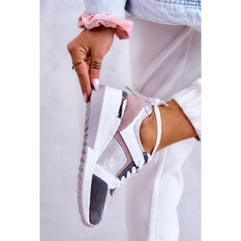 S.Barski Deportivas Piel Deportivas Cuña Plata-Gris Elissa rosado 5