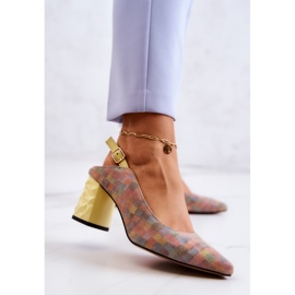 Bombas De Gamuza En Un Poste Maciejka 05427-39 Multicolor amarillo 3