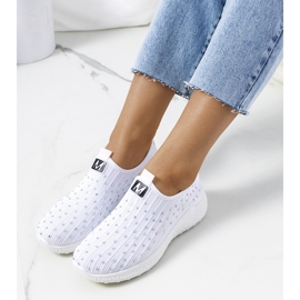 Deportivas blancas con circonitas cúbicas Maasje blanco 1 Deportivas blancas con circonitas cúbicas Maasje blanco 1