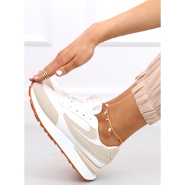 Deportivas mujer Naila Beige blanco 3