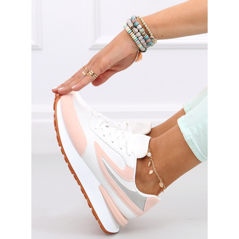 Zapatillas deportivas de mujer Naila Rosa blanco rosado 2