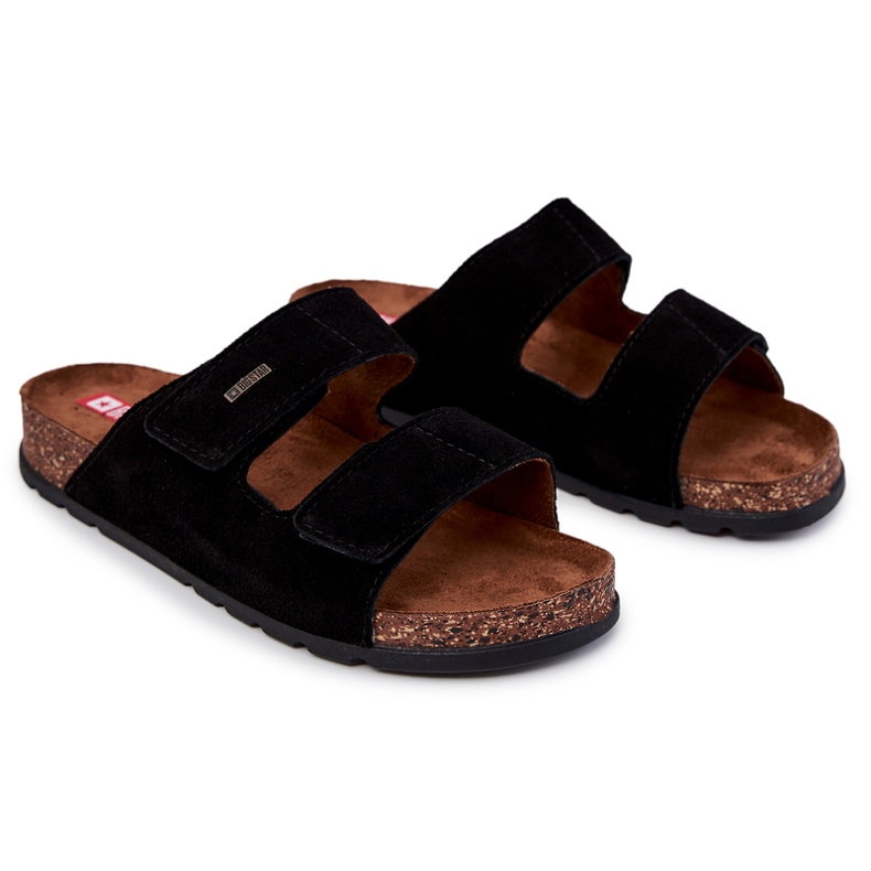 Chanclas de hombre Big Star JJ176001 negras con velcro negro 1