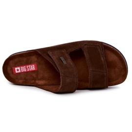 Pantuflas Hombre Con Velcro Big Star JJ176002 Marrón 2