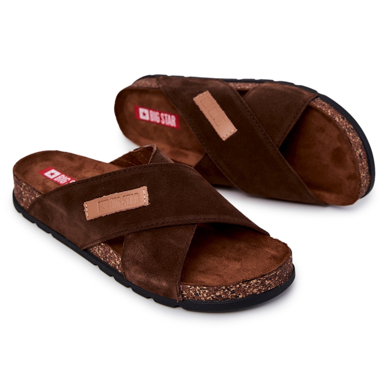 Pantuflas Hombre Cómodas Big Star JJ176006 Marrón 1