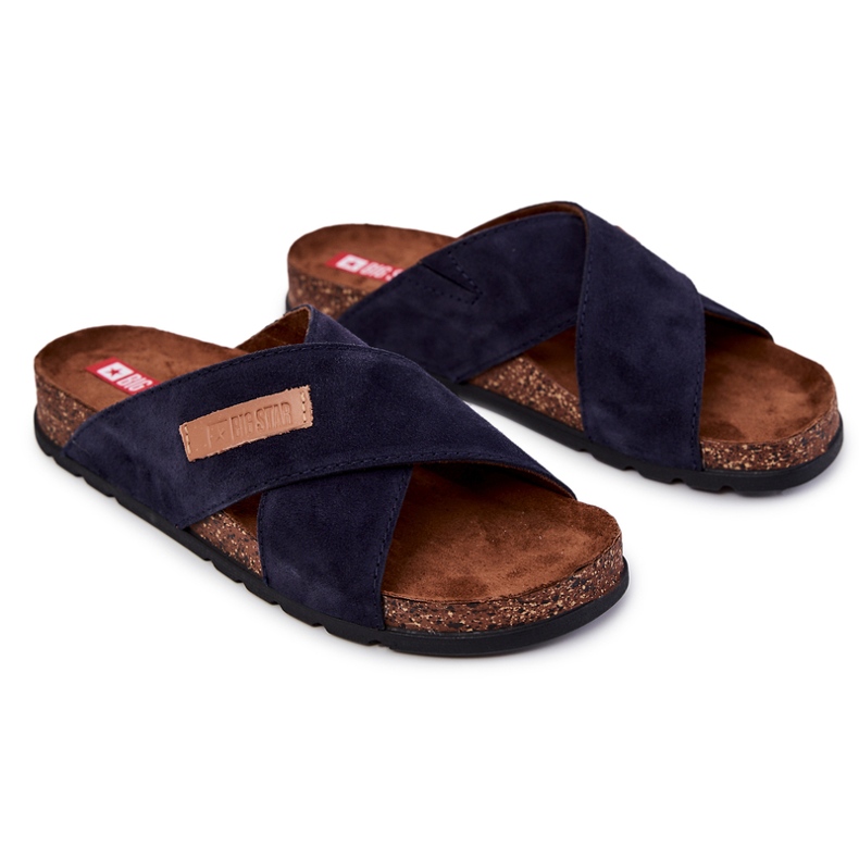 Pantuflas Hombre Cómodas Big Star JJ176008 Azul Marino 1