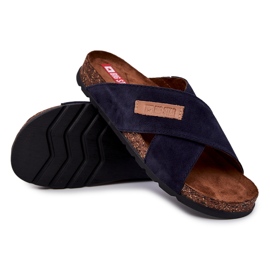 Pantuflas Hombre Cómodas Big Star JJ176008 Azul Marino 3