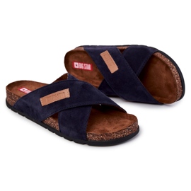 Pantuflas Hombre Cómodas Big Star JJ176008 Azul Marino 6