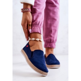 Alpargatas Mujer Slip-On Big Star JJ276003 Azul Marino 1