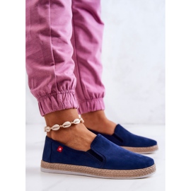 Alpargatas Mujer Slip-On Big Star JJ276003 Azul Marino 4