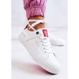 Deportivas de Piel Big Star JJ274212 Blanco y Rojo 2