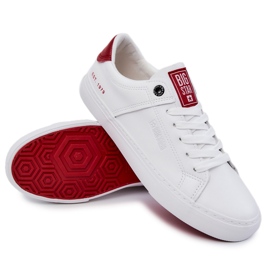 Sneakers de Hombre en Piel Big Star JJ174106 Blanco-Rojo 8