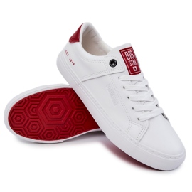 Sneakers de Hombre en Piel Big Star JJ174106 Blanco-Rojo 5