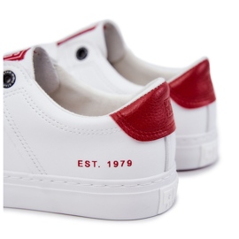 Sneakers de Hombre en Piel Big Star JJ174106 Blanco-Rojo 3