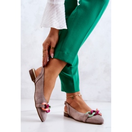 Bailarinas Ante Con Cadena Lewski Shoes 3125 Beige 2