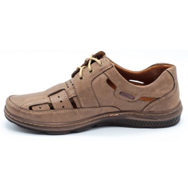 KENT Zapatos de verano para hombre calados 600 marrón 3