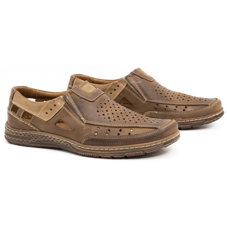 Olivier 893MP mocasines de piel marrón para hombre 2