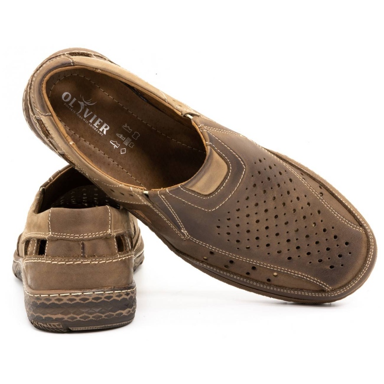 Olivier 893MP mocasines de piel marrón para hombre 3