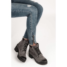 Vinceza Botas con cordones y protector gris 1 Vinceza Botas con cordones y protector gris 1