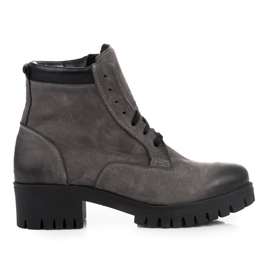 Vinceza Botas con cordones y protector gris 5
