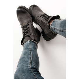 Vinceza Botas con cordones y protector gris 2 Vinceza Botas con cordones y protector gris 2