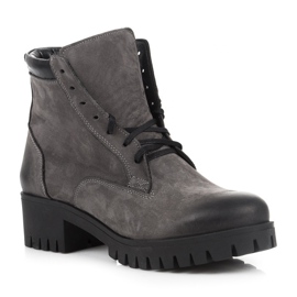 Vinceza Botas con cordones y protector gris 4