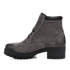 Vinceza Botas con cordones y protector gris 6