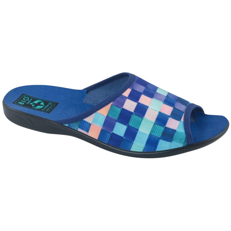 Pantuflas Mujer Adanex 27268 SAK1 púrpura azul marino azul naranja 1