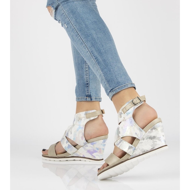 Sandalias Filippo DS175/18 Sl plata gris multicolor 1