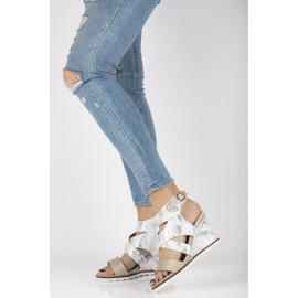 Sandalias Filippo DS175/18 Sl plata gris multicolor 4