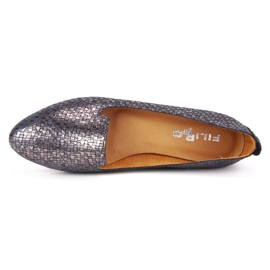 Bailarina Lordsy Filippo H30-324 azul marino plata 3