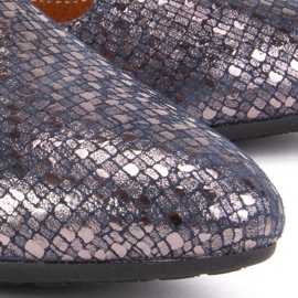 Bailarina Lordsy Filippo H30-324 azul marino plata 4
