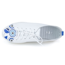 Filippo 10102 Zara Zapatos Blancos + Estampado Azul 4