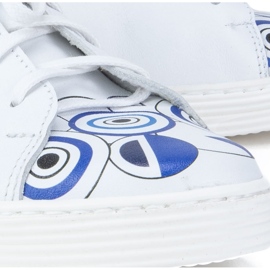 Filippo 10102 Zara Zapatos Blancos + Estampado Azul 5