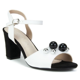 Filippo DS772 / 19 Wh Bk sandalias blancas blanco negro 1