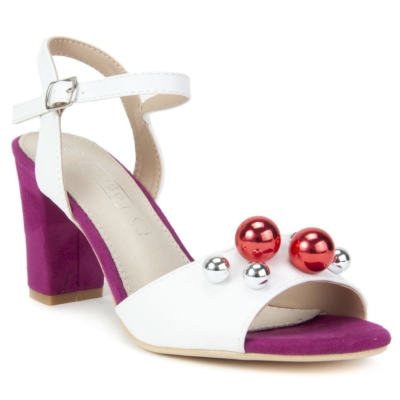 Filippo DS772 / 19 Wh Fh sandalias blancas blanco rosa 1