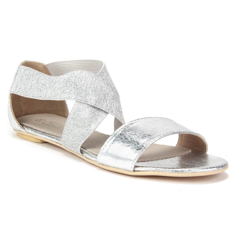Sandalias Filippo DS780/19 Si Plata gris dorado amarillo 1