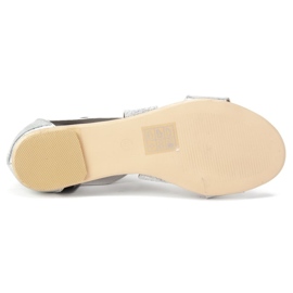Sandalias Filippo DS780/19 Si Plata gris dorado amarillo 3
